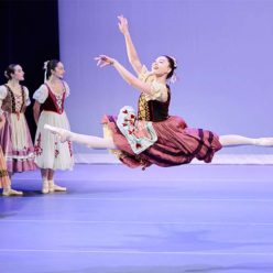 Ballet Eclectica dancer leaping in TRIumphant