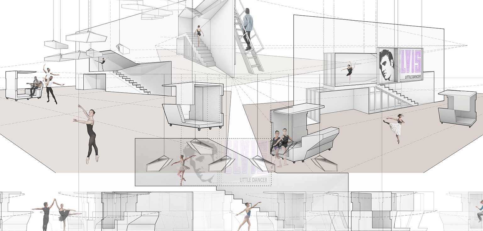 The Little Dancer Conceptual Drawing of Scenic Design