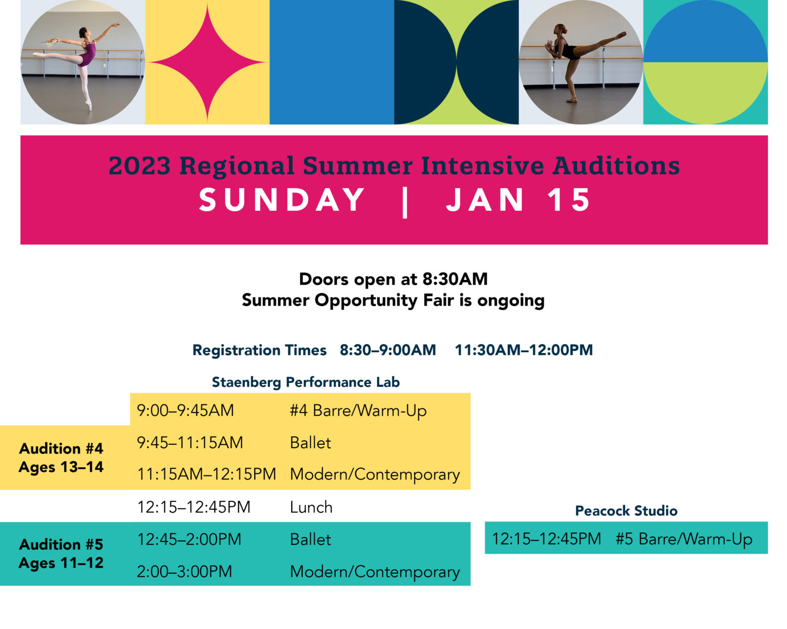 Regional Summer Intensive Auditions COCA Center of Creative Arts