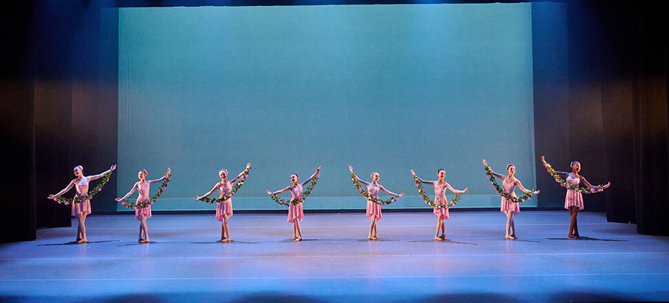 A group of ballet dancers from Ballet Eclectica on stage