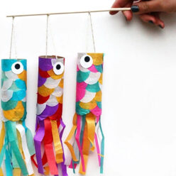 three koi puppets