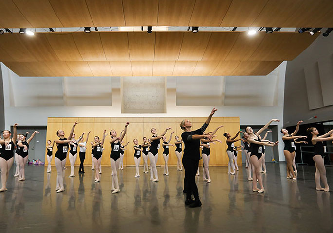 Ballet students in RSIA audition
