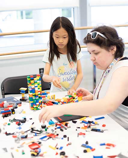 COCA camper and teaching artist in legomation