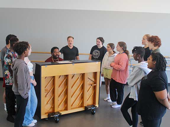 Voice students singing