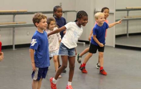 Students dancing